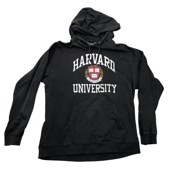 Cotton On Other - Harvard University Mens Hoodie Sweatshirt Size XL Black Pullover Graphic Print